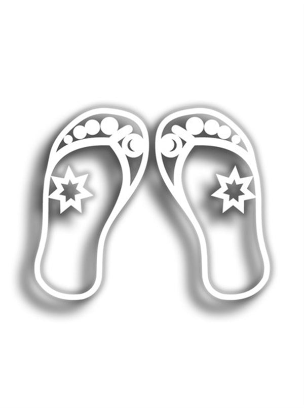 JDM Flip Flops 11x9 cm Siyah Sticker