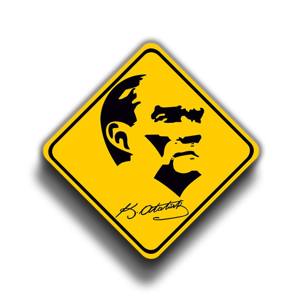 K. Atatürk 9x9 cm Sticker