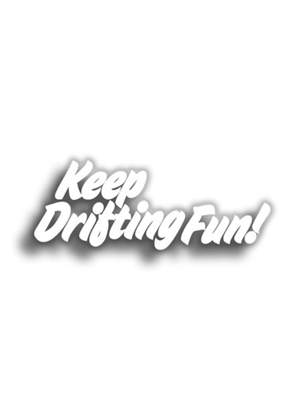 Keep Drifting Fun 12x4 cm Siyah Sticker