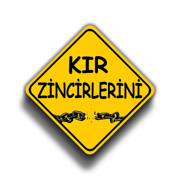 Kır Zincirlerini 9x9 cm Sticker