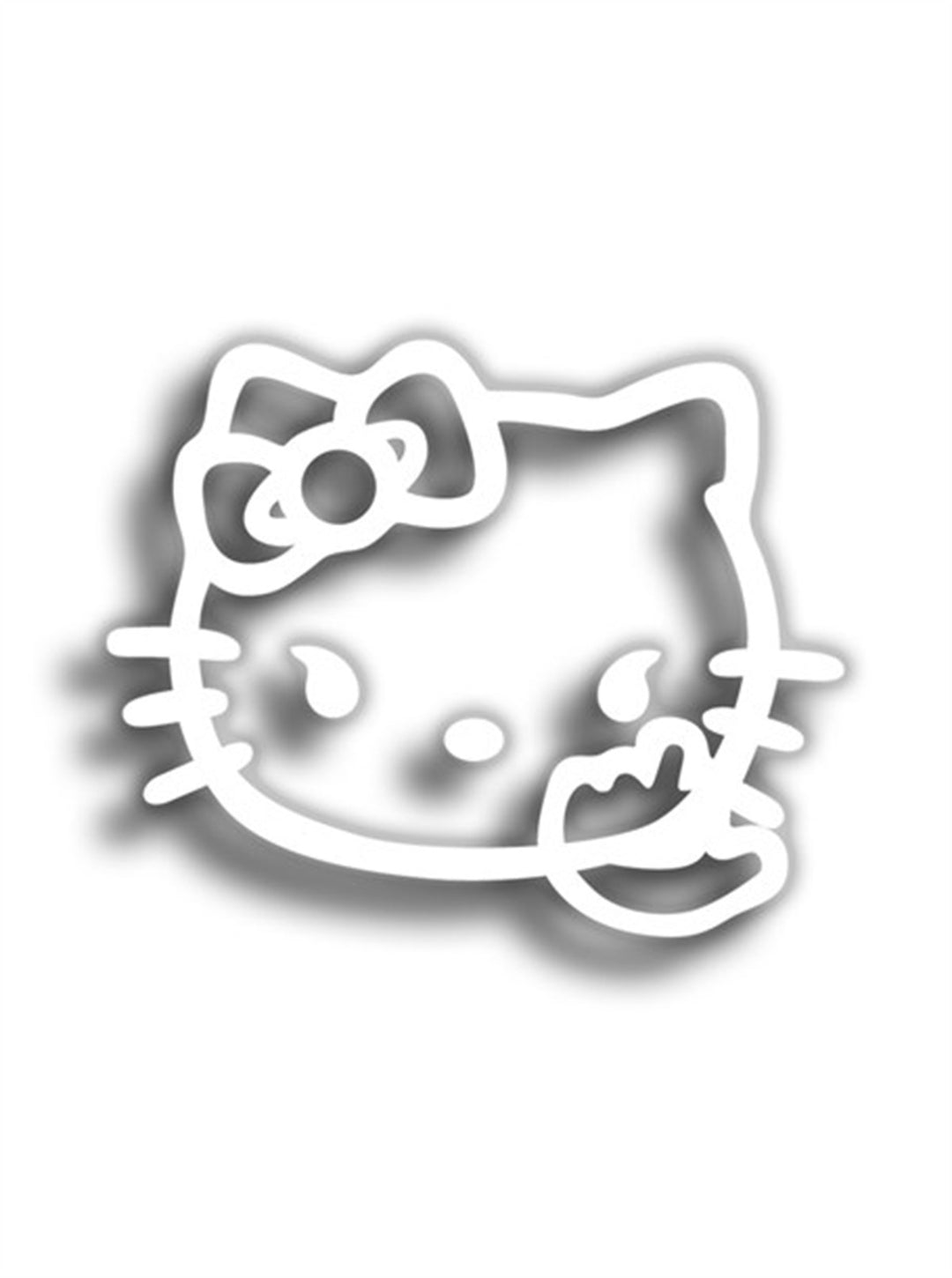 Kitty 12x10 cm Siyah Sticker – Stickermess