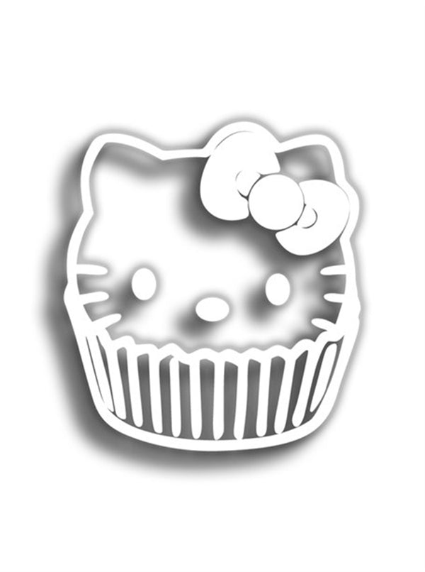 Kitty Cake 11x10 cm Siyah Sticker