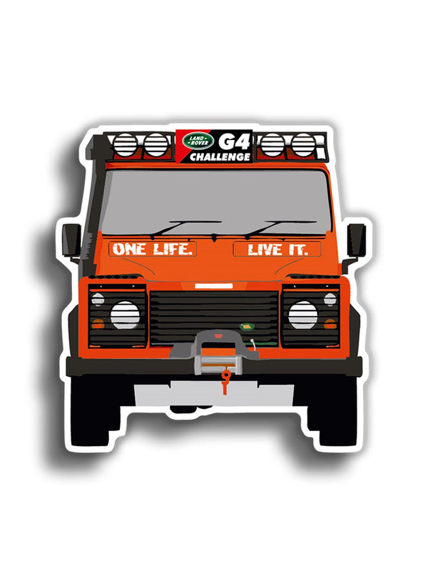 Land Rover Kırmızı One Life Live It 11x10 cm Sticker