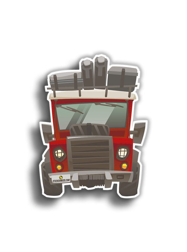 Land Rover Kırmızı 11x9 cm Sticker