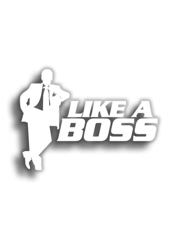 Like A Boss 10x7 cm Siyah Sticker