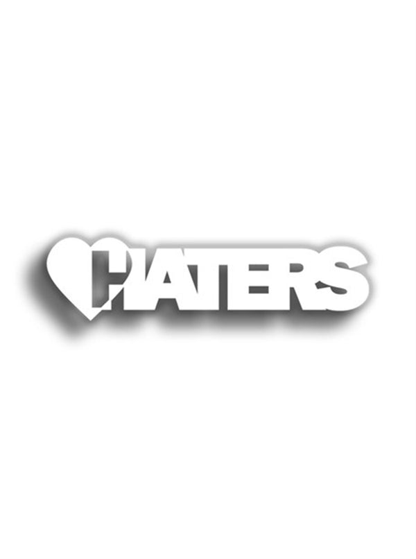 Love Haters 11x3 cm Siyah Sticker