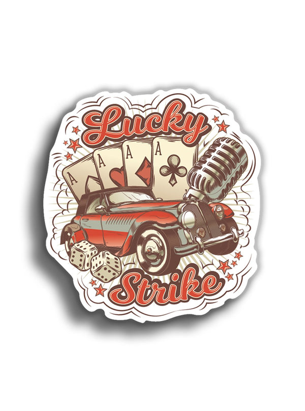 Lucky Strike 11x10 cm Sticker