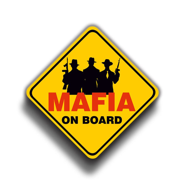 Mafia On Board 9x9 cm Sticker