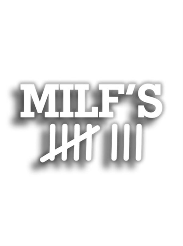 Milf Cunter 10x6 cm Siyah Sticker