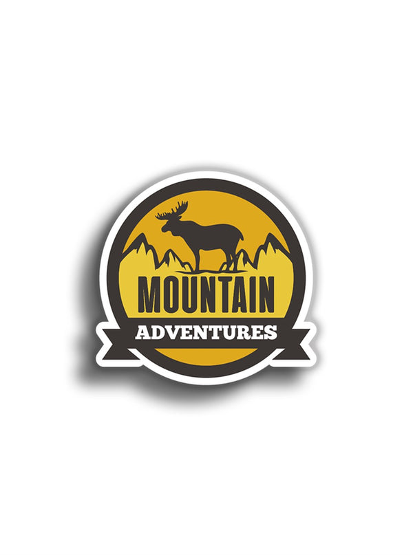 Mountain Adventures 9x9 cm Sticker