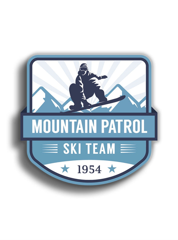 Mountain Patrol 8x8 cm Sticker