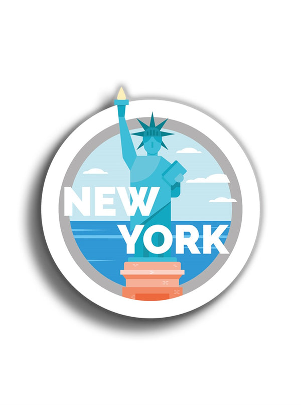 New York 10x10 cm Sticker