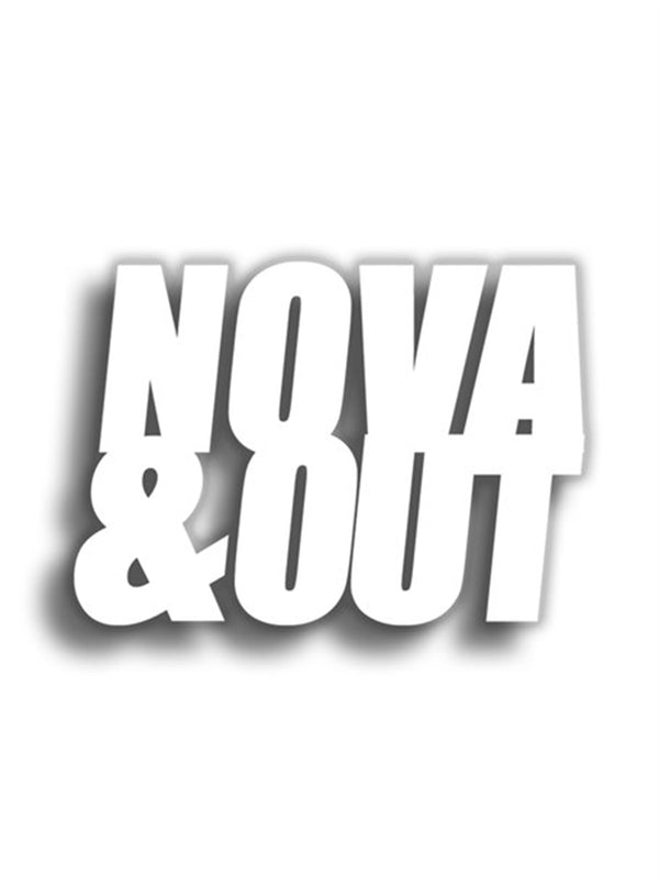 NovaOut 9x7 cm Siyah Sticker