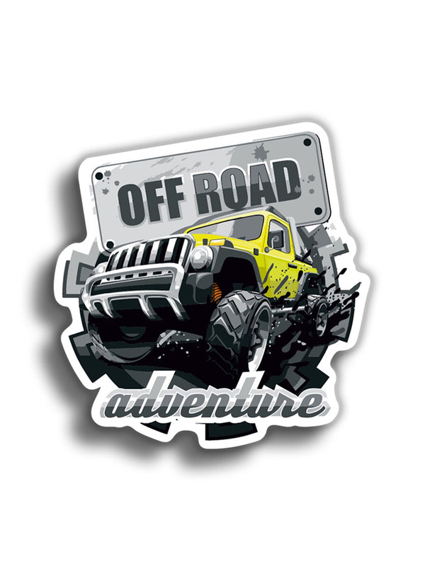 Off Road Adventure 9x9 cm Sticker