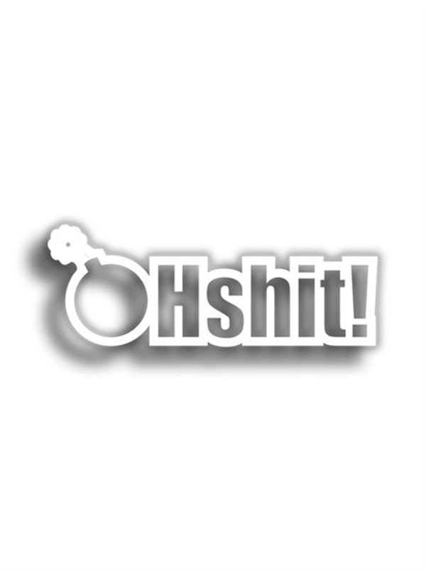 OH shit 10x4 cm Siyah Sticker