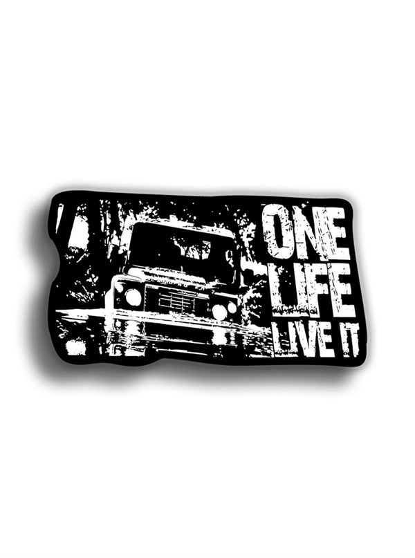 One Life Live It 16x8 cm Sticker