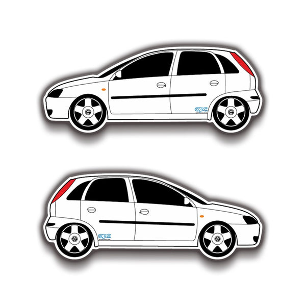 Opel Corsa 15x6 cm Sticker