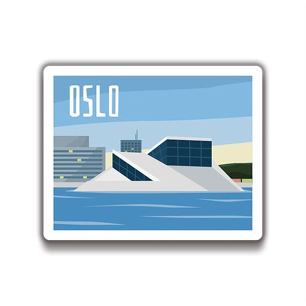 Oslo 10x8 cm Sticker