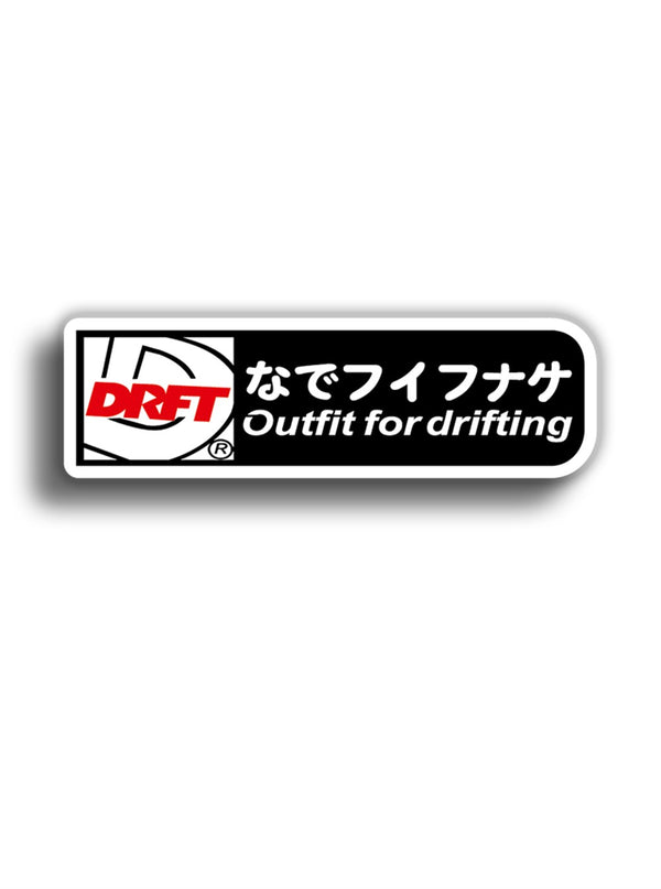 Outfit for Drifting 10x3 cm Sticker