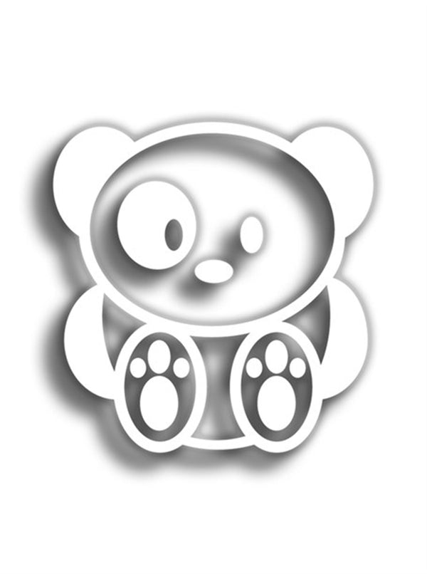 Panda 10x9 cm Siyah Sticker