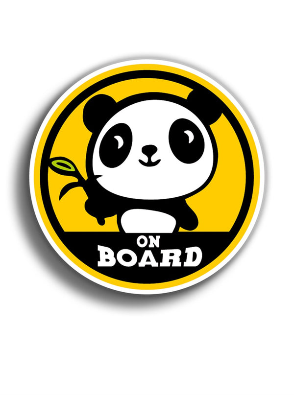 Panda On Board 9x9 cm Sticker