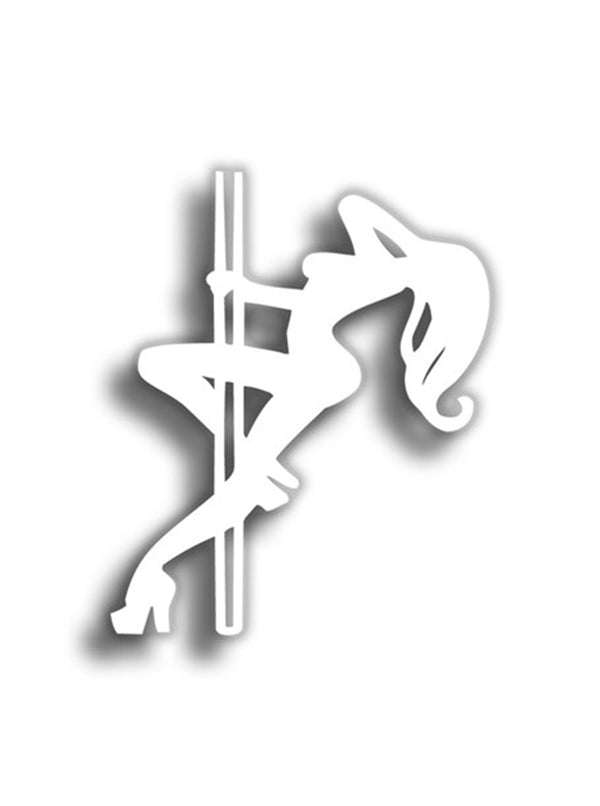 Pole Dancer 10x8 cm Siyah Sticker