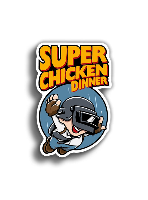 Pubg Super Chicken Dinner 12x8 cm Sticker