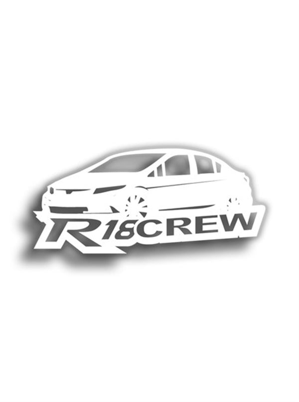 R Crew 10x5 cm Siyah Sticker