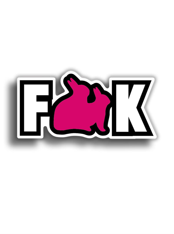 Rabbits F.ck 9x5 cm Sticker