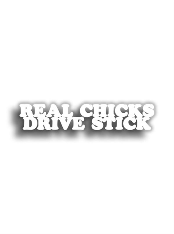 Real Chicks Drive Stick 11x3 cm Siyah Sticker