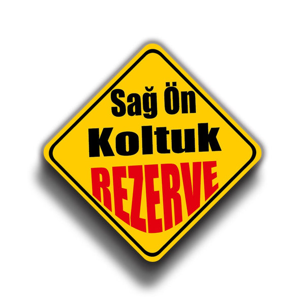 Sağ Ön Koltuk Rezerve 9x9 cm Sticker