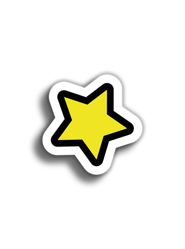 Sarı Yıldız 7x7 cm Sticker