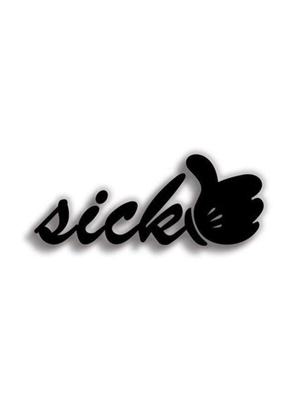 sick 11x4 cm Siyah Sticker