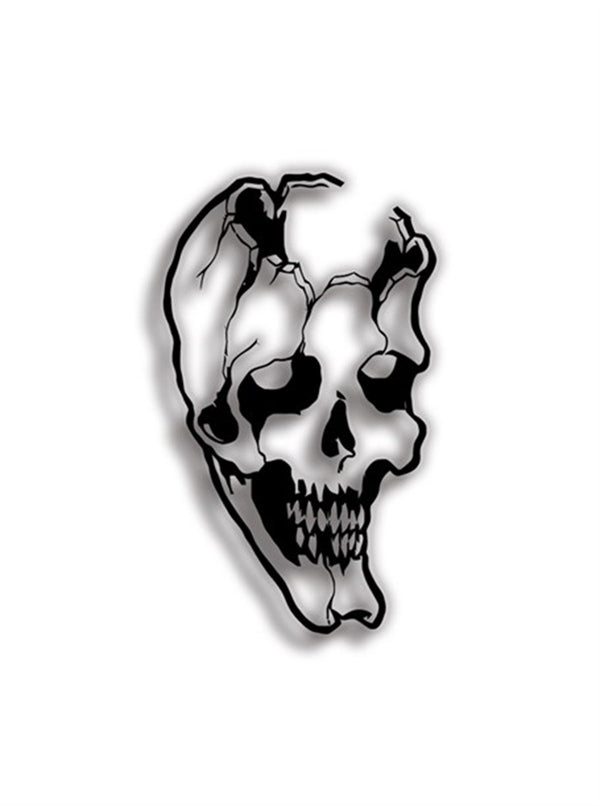 Skull 11x7 cm Siyah Sticker