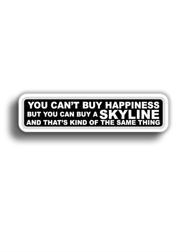 Skyline = Happiness 11x3 cm Sticker