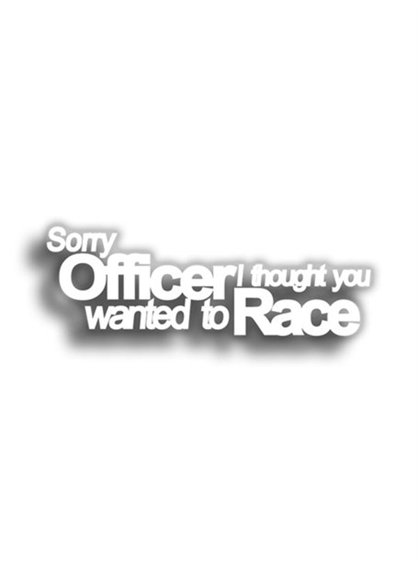 Sorry Officer 11x4 cm Siyah Sticker