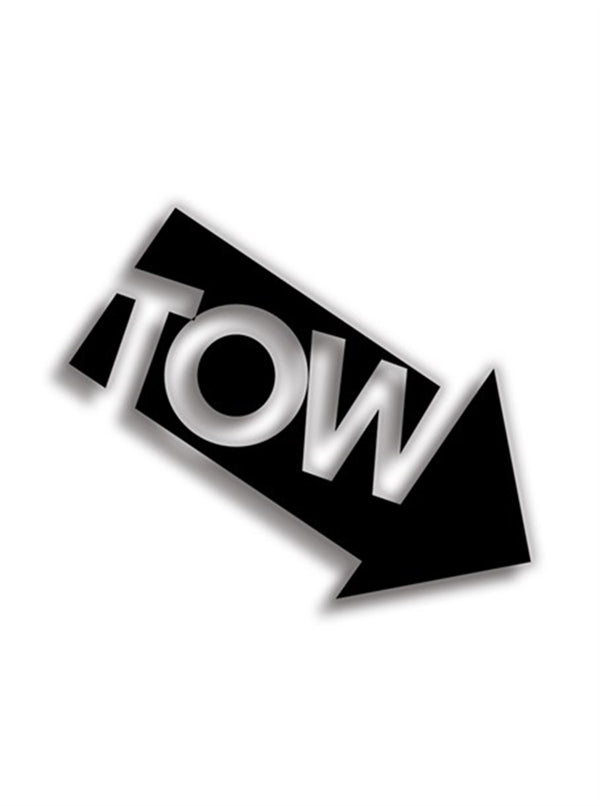 Tow 11x8 cm Siyah Sticker