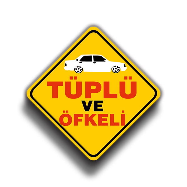 Tüplü Ve Öfkeli 9x9 cm Sticker