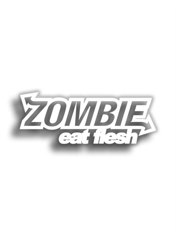Zombie Eat Flesh 12x5 cm Siyah Sticker