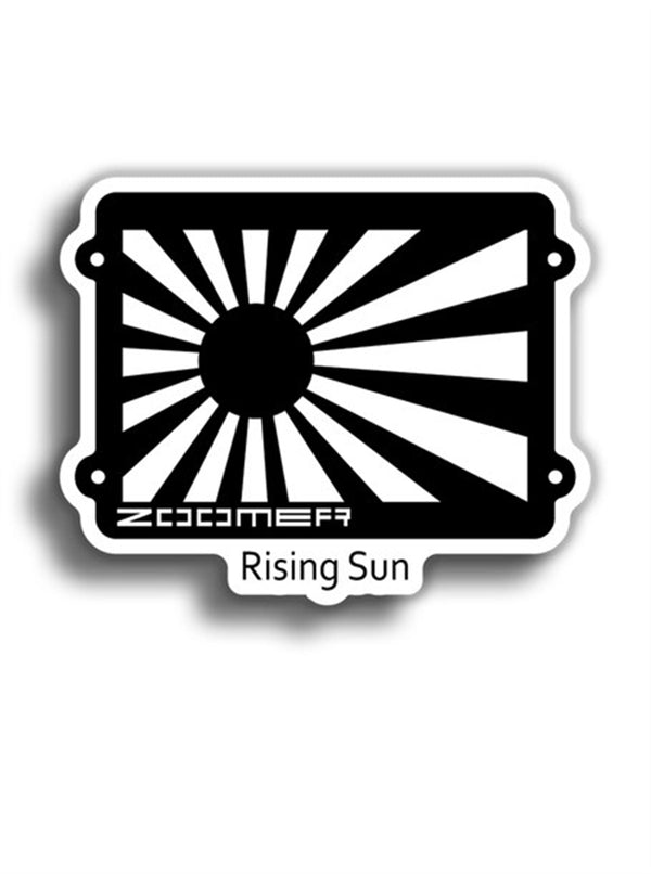 Zoomer Rising Sun 12x11 cm Siyah Sticker